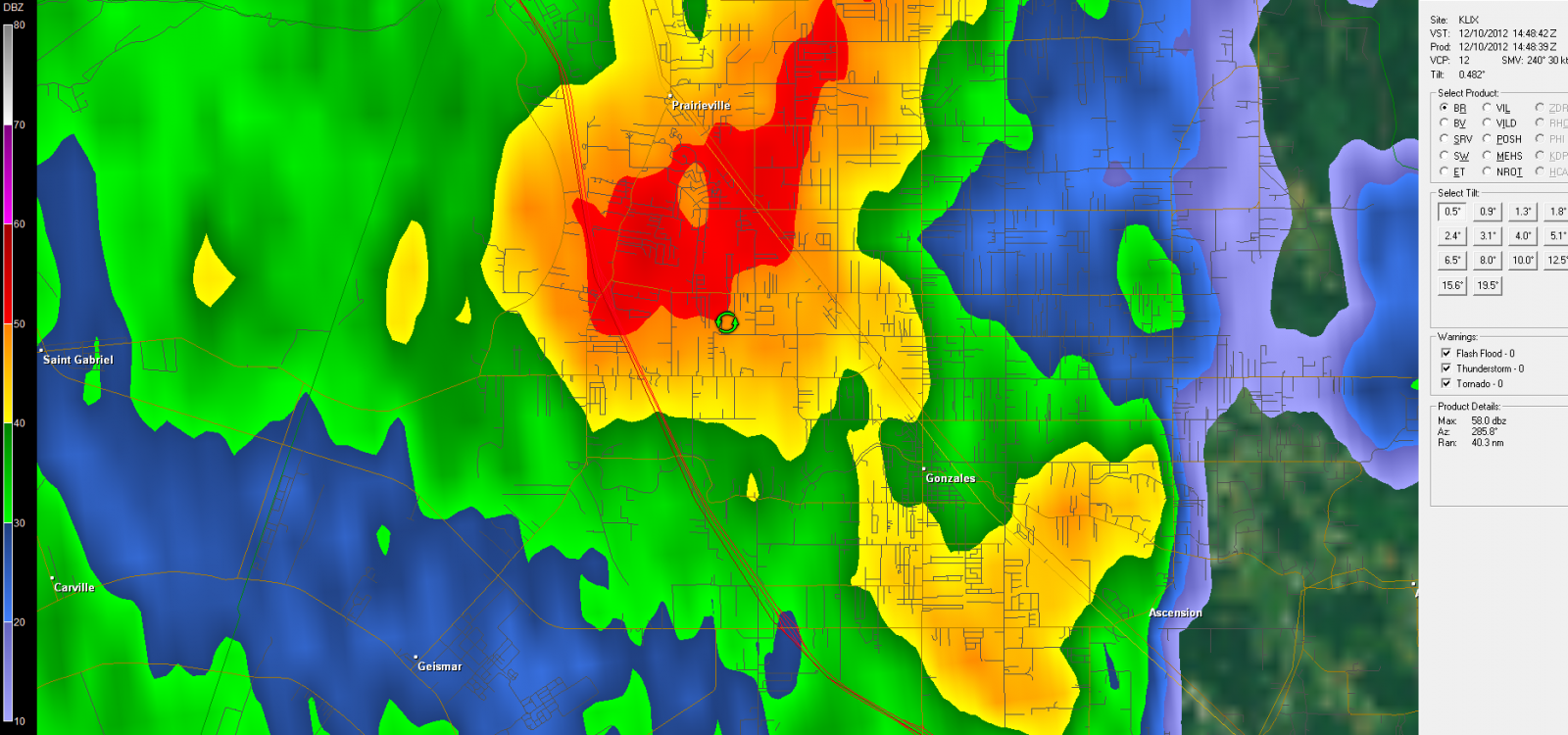 NWS New Orleans/Baton Rouge Gonzales Tornado December 10, 2012